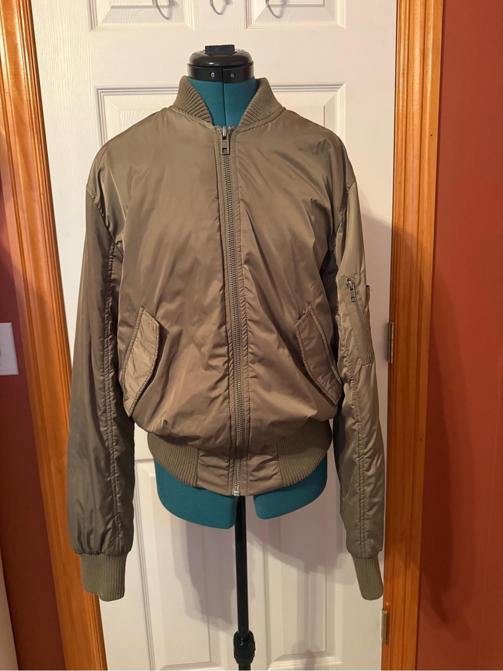 Medium weight Olive Bomber Jacket